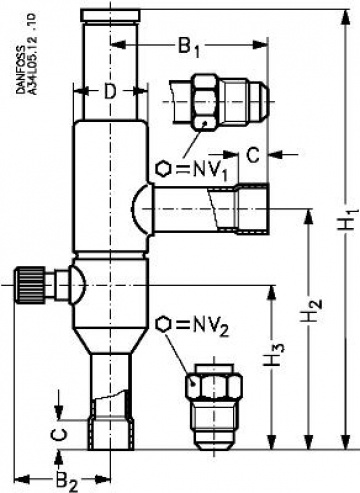 Regulator de presiune Danfoss pentru vaporizator